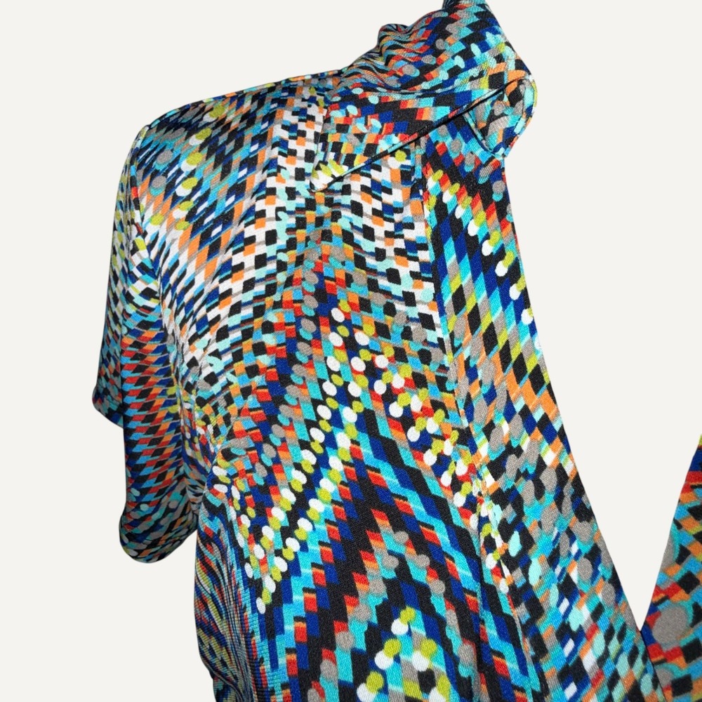 Dr Collection Geometric Multicolor Wrap Style Mid… - image 6